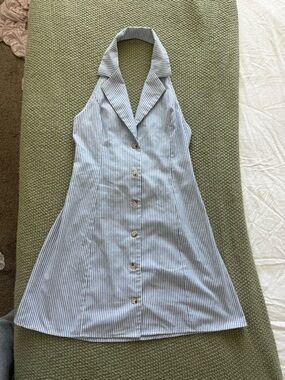 Halter Button-Front Dress